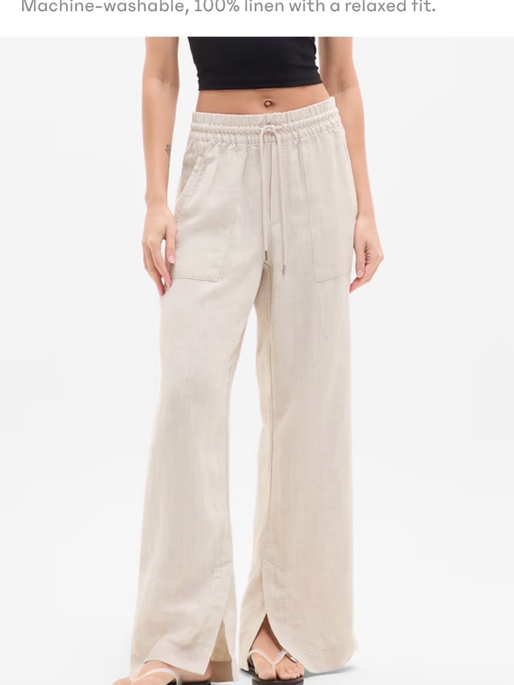 Athleta Linen Wide Leg pants